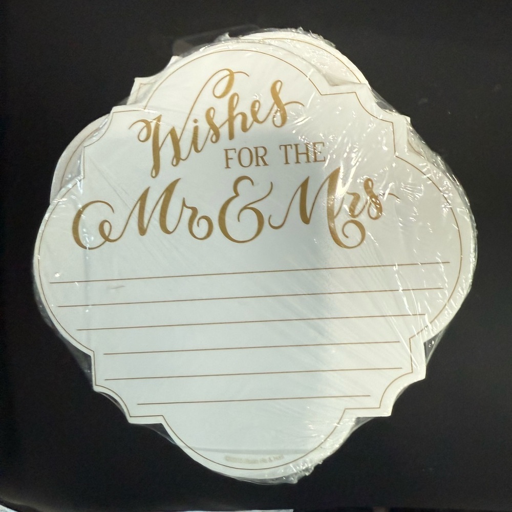 Gold and White Wedding Wishes sheets 75 sheets